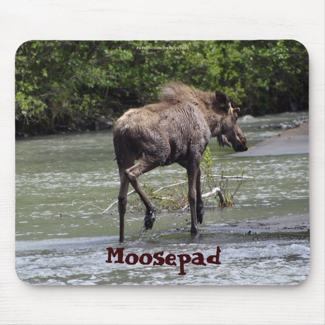 Canadian Moose Funny Wildlife Mousepad Musmatta (Framsidan)