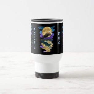 Canadian Moose & Måne Souvenir Wildlife Art Resemugg