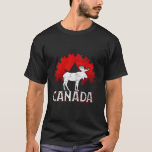 Canadian Moose Maple Löv Animal Canada T Shirt