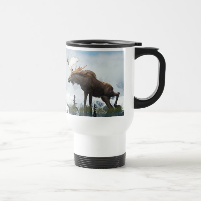 Canadian Moose & Mountains Wildlife Nature Resemugg (Höger)