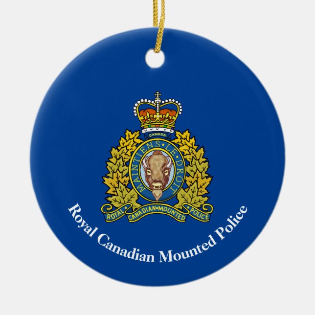 Canadian Mounted Police Logotyp jul Ornament (Framsidan)
