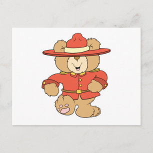 Canadian Mountie Bear Vykort