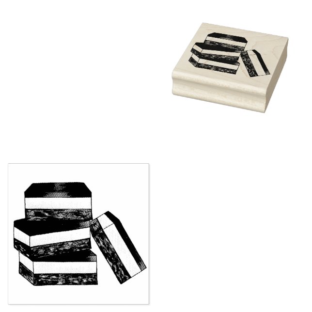 Canadian Nanaimo Pub BC Canada Bakery Dessert Food Stämpel (Stämplad)