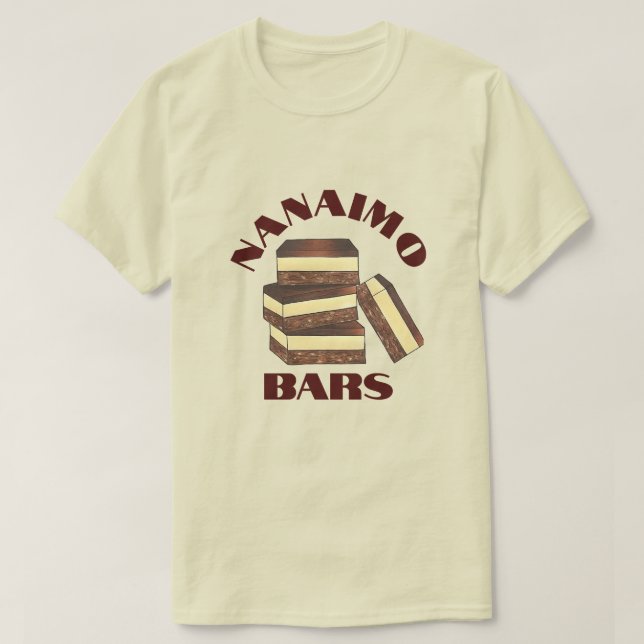 Canadian Nanaimo Pub BC Canada Bakery Dessert Food T Shirt (Design framsida)