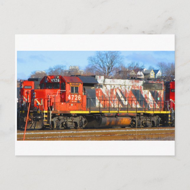 Canadian National - CN 4726 - Hamilton, Ontario  Vykort (Framsida)