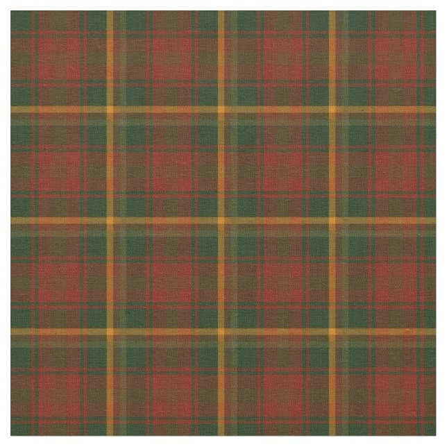 Canadian National Maple Löv Tartan Tyg (Närbild)