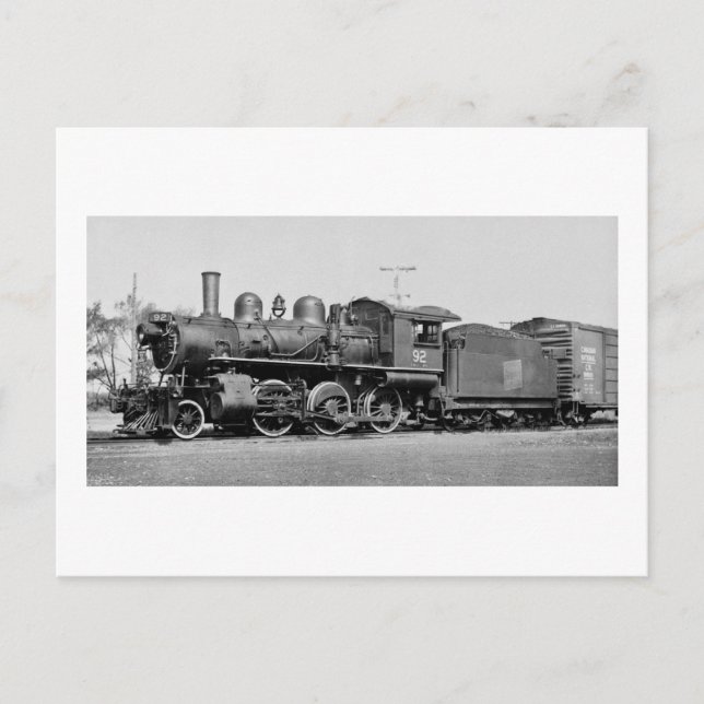 Canadian National Railroad Engine 92 Port Dover Vykort (Framsida)