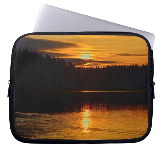 Canadian Nature Ligcape Cariboo Sjö Sunset Laptop Sleeve (Framsidan)