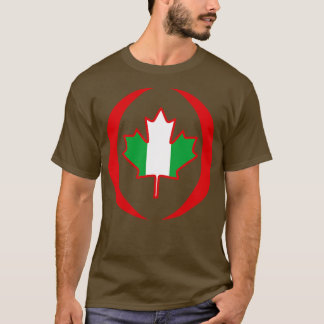 Canadian Nigerian Multinational Patriot Flagga T Shirt