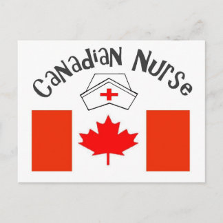 Canadian Nurse (Canadian Flagga) Nurse Cap Vykort