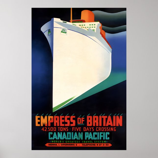 CANADIAN PACIFIC Lines Empress of Britain Ny Poster (Framsidan)