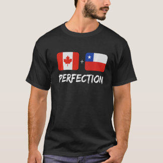 Canadian Plus Chilean Perfection Mix Flagga Herita T Shirt