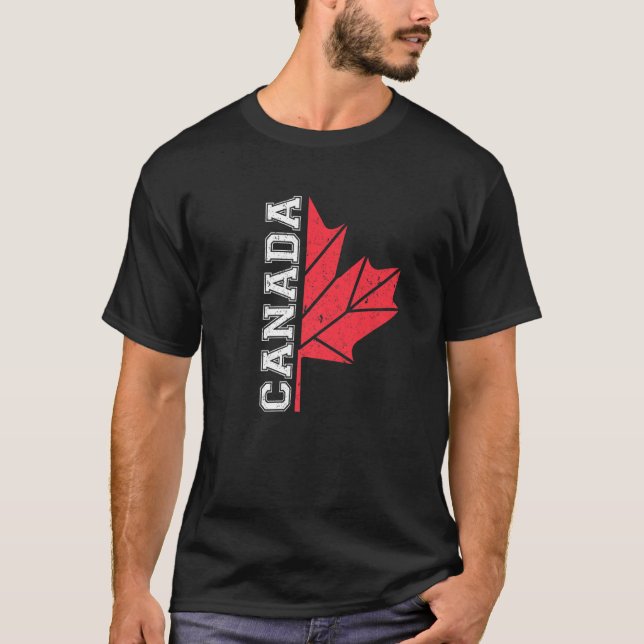 Canadian Pride Day Maple Löv Kanada T Shirt (Framsida)