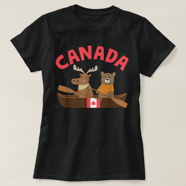 Canadian Pride Day Maple Löv Kanada T Shirt (Design framsida)