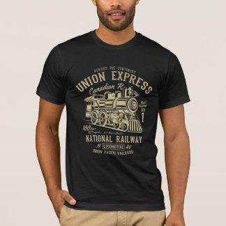 Canadian Railway Vintage Steam Locomotive T Shirt