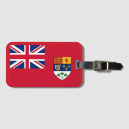 Canadian Red Ensign with Green Leaves Coat of Arms Bagagebricka