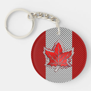 Canadian Red Maple Löv Carbon Fiber retro stil