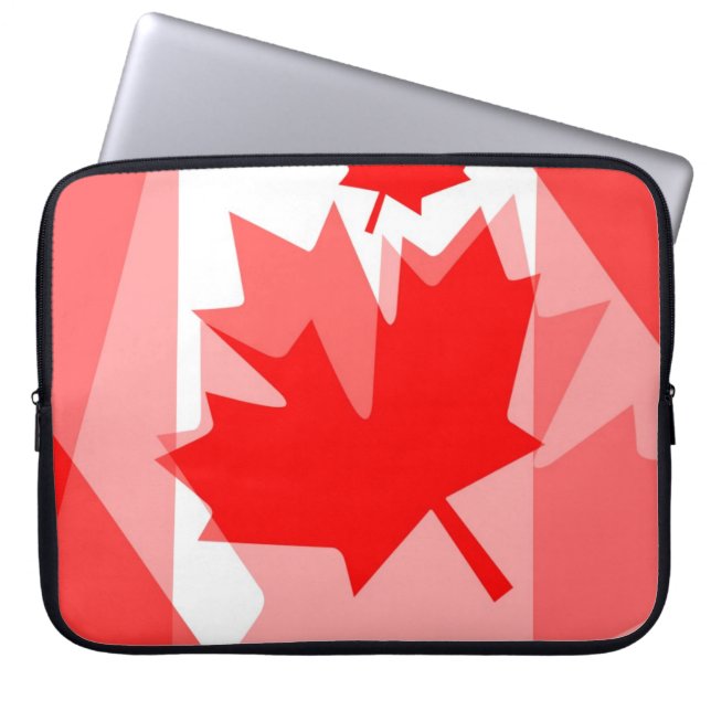 Canadian Red Maple Löv Layered Stil CANADA Laptop Fodral (Framsidan)