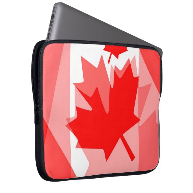 Canadian Red Maple Löv Layered Stil CANADA Laptop Fodral (Framsidan Höger)