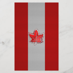 Canadian Red Maple Löv on Carbon Fiber Print Flygblad
