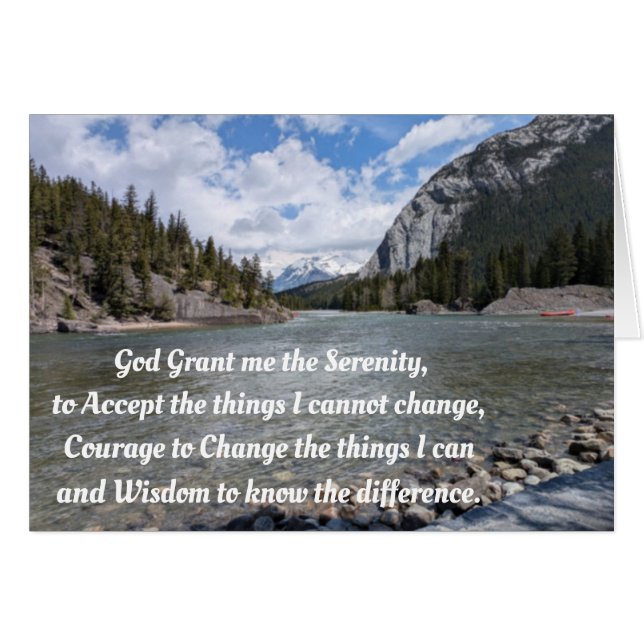 Canadian River Serenity Prayer Hälsningskort (Framsidan Horizontal)