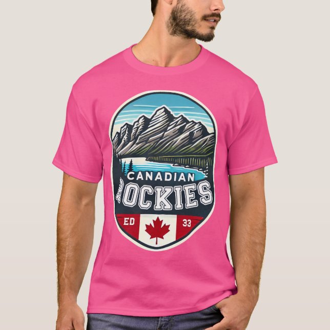 Canadian Rockies Canada Rocky mountains Souvenir A T Shirt (Framsida)