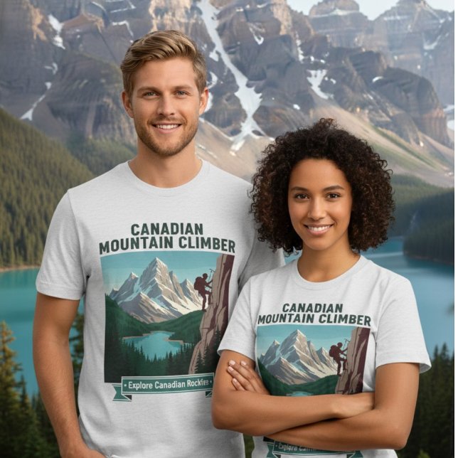 Canadian Rockies Climber Explore Mountain Adventur T Shirt (Skapare uppladdad)