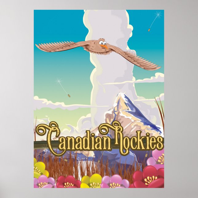 Canadian Rockies Eagle-reseaffisch Poster (Framsidan)