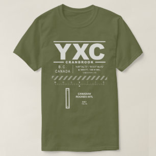 Canadian Rockies Internationell Airport YXC T-Shir T Shirt