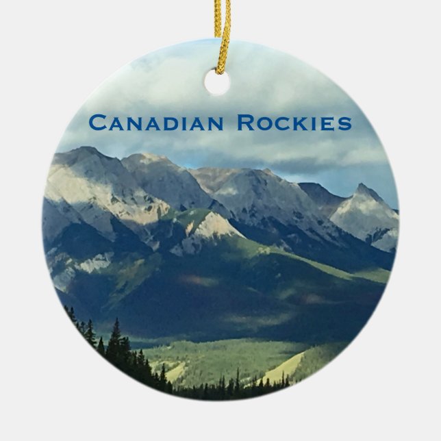 Canadian Rockies Mountains Travel Ornament (Framsidan)
