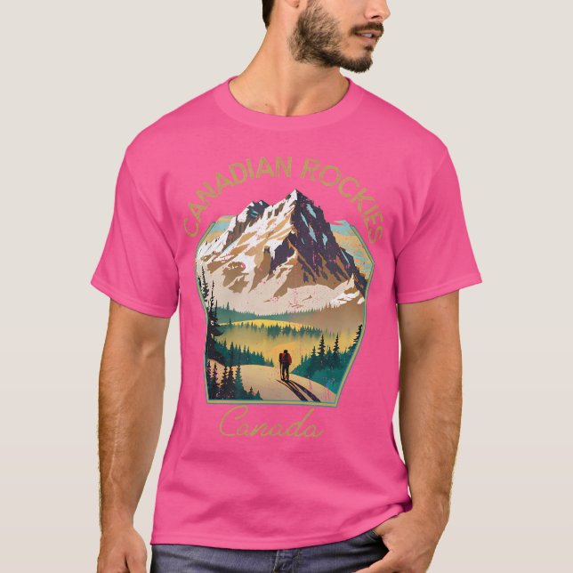 Canadian Rockies Retro Clothing - Canadian Rockies T Shirt (Framsida)