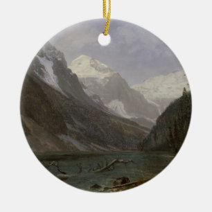 Canadian Rockies Sjö Louise Albert Bierstadt Julgransprydnad Keramik