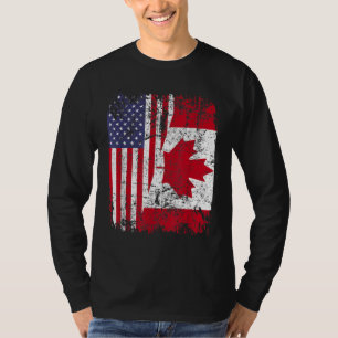 CANADIAN ROOTS Halamerikanska Flagga KANADA T Shirt