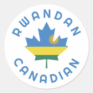 Canadian Rwandan Roots Runt Klistermärke