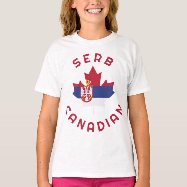 Canadian Serb Roots T Shirt (Framsida)
