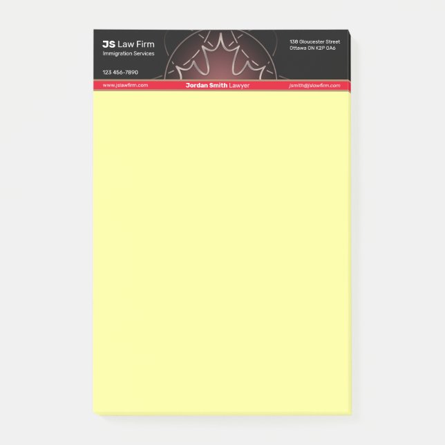 Canadian Services Notes Post-it Block (Framsida)