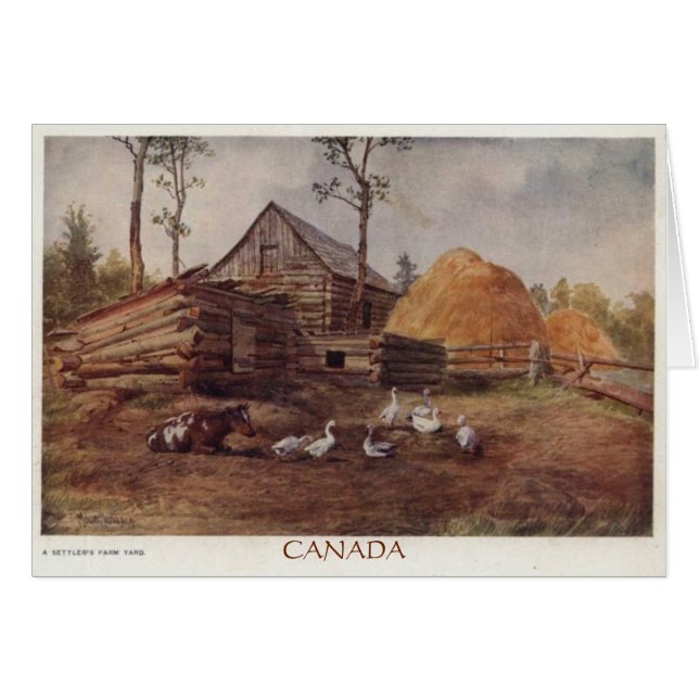 ’Canadian Settlers’ Hälsningskort (Framsidan Horizontal)
