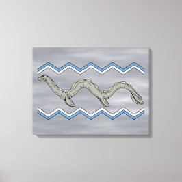 Canadian Sjö Monster och Zigzags Canvastryck