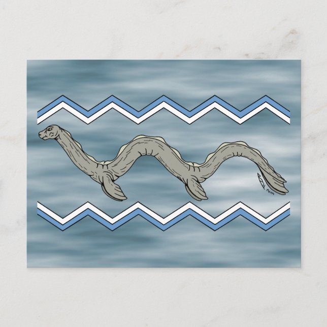 Canadian Sjö Monster och Zigzags Vykort (Framsida)