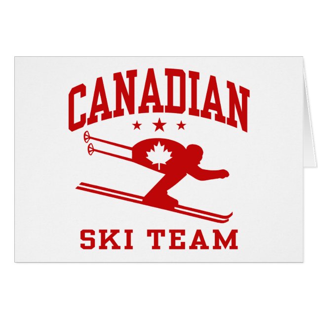 Canadian Ski Team Hälsningskort (Framsidan Horizontal)