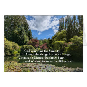 Canadian small sjö Serenity Prayer Hälsningskort