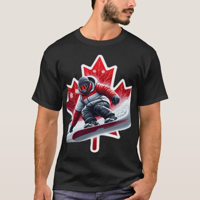 Canadian Snowboard Äventyr T-shirt (Framsida)