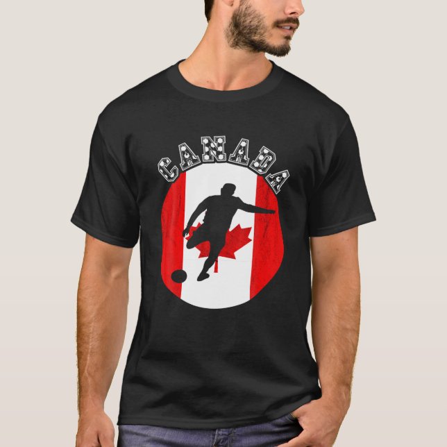 Canadian Soccer Player Maple Löv Canadian Roots C T Shirt (Framsida)