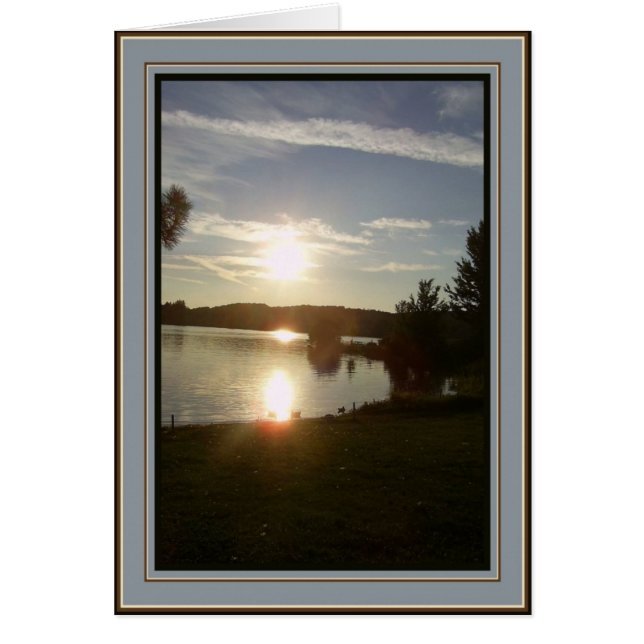 Canadian Sunset - Blank Inside Hälsningskort (Framsidan)