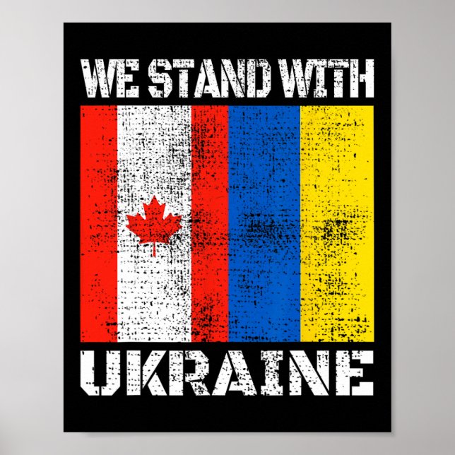 Canadian Support Ukrainian Canada We Stand With Uk Poster (Framsidan)