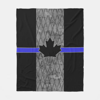 Canadian Thin Blue Line Flag Fleecefilt