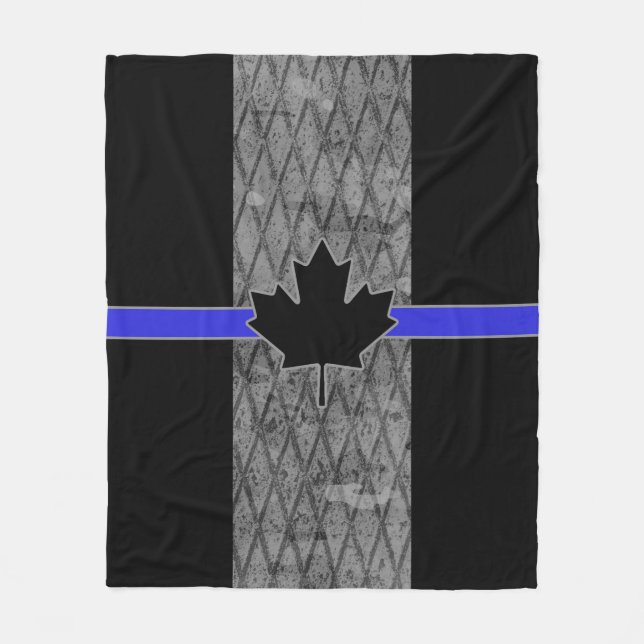 Canadian Thin Blue Line Flag Fleecefilt (Framsidan)