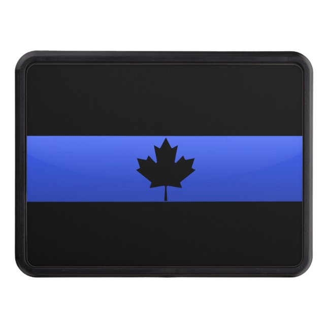 Canadian Thin Blue Line Hitch Cover Dragkroksskydd (Framsidan)