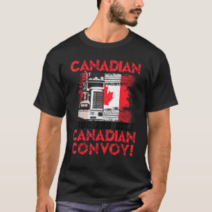 Canadian Trucker Freedom Convoy Däck Lastbil Skriv T Shirt