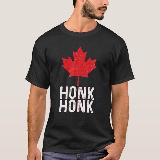 Canadian Trucker Maple Löv Canada Freedom Convoy T Shirt (Framsida)